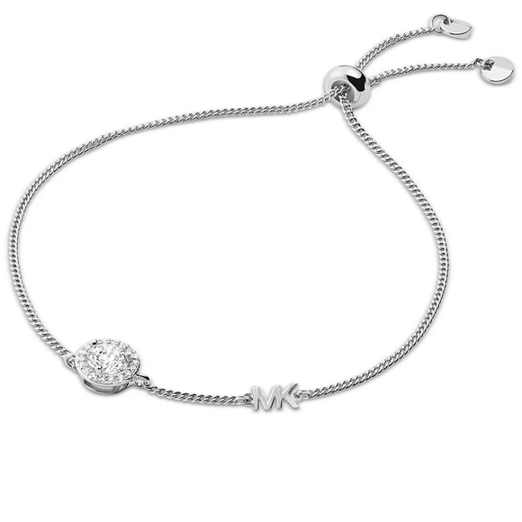 Michael Kors Sterling Silver Cubic Zirconia Slider Bracelet NWT - Picture 1 of 9
